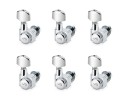 Schaller M6 Fender-Style Locking Staggered Guitar Tuners Chrome Set 6L 10560220.01.50